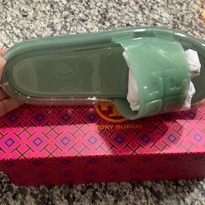 Tory Burch Bubble Jelly Slides Sea Wind